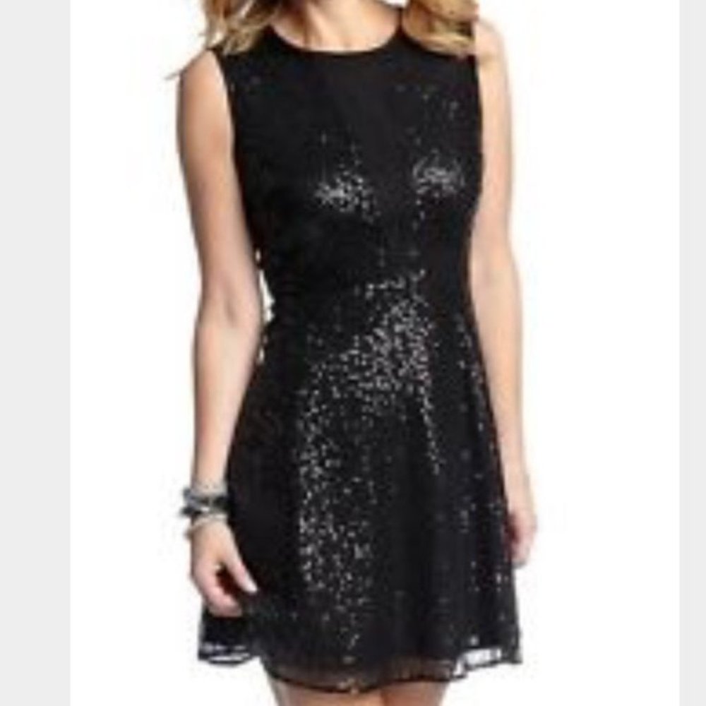 Cynthia Rowley Black Sequin Dress - Size 2 - Like New!